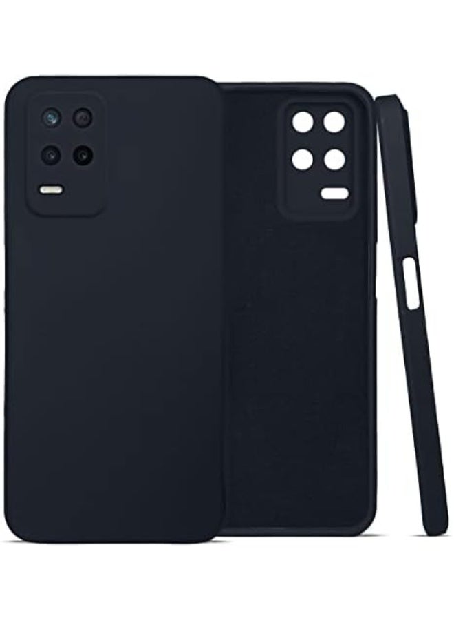 Protective  Cover For Realme 8 5G , Slim Fit Soft Back TPU Case Flexible Silicone Cover Compatible For Realme 8 5G - Black